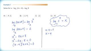 Math 3200  Ch8 Sec84  Solving Logarithmic Equations [upl. by Reltuc]