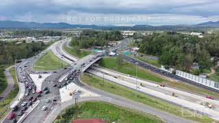 09292024 Asheville NC  Drone shots of damage and flooding from Helene [upl. by Drain]