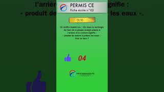 Permis CE  Fiche écrite 02 question 01 quiz [upl. by Murry]