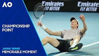 Championship Point  Jannik Sinner Wins First Grand Slam Title After Epic  Australian Open 2024 [upl. by Heppman495]