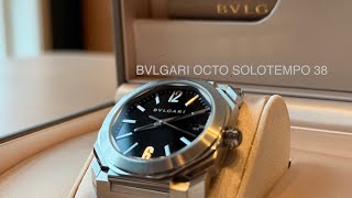 Unboxing the BVLGARI Octo Solotempo 38  Black dial [upl. by Einafpets]