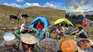 7 Days Survival Challenge Outdoor Camping in Lake Side Ep2 Pork Curry Rice Cooking in Nepali Style [upl. by Nytram]