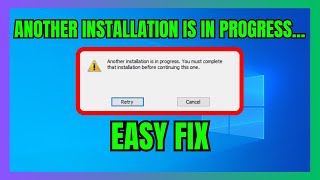 Fix Another Installation is in Progress Error [upl. by Carmen]