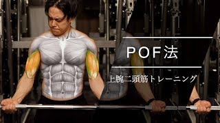 腕を太くするトレーニング。POF法で二頭筋を鍛える。 [upl. by Sibylla]