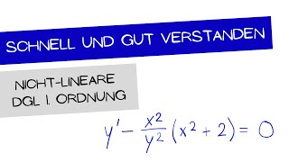 Nichtlineare DGL1 Ordnung  Lösung mit Separation der Variablen [upl. by Boor2]