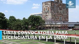 UNAM lanza Convocatoria 2024 para ingresar a alguna de sus licenciaturas [upl. by Naret]