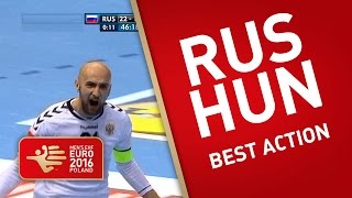 Dibirovs sublime spin sinks Hungary  EHF EURO 2016 [upl. by Luella]