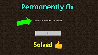 how to fix unable to connect to world in minecraft pe 120 [upl. by Ziza]