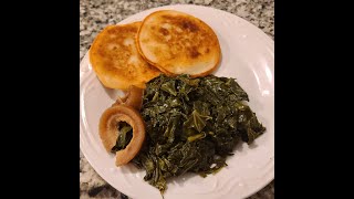 Fried Collard Greens and Fried Buttermilk Cornbread Patties [upl. by Eneleuqcaj]