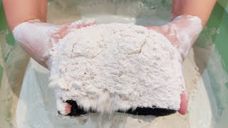 MORE POWDER to Settled Pine Paste 🌲 Sponges Squeezing and Handmixing 🤍 ASMR [upl. by Ivgnout]