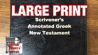 Scrivener’s Annotated Greek NT LARGE PRINT 2020 Review [upl. by Newkirk]