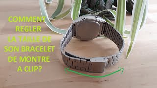 COMMENT REGLER LE BRACELET DE SA MONTRE  ON VOUS EXPLIQUE  exemple avec un bracelet à clip CASIO [upl. by Aizitel]