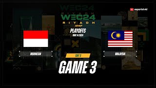 Indonesia vs Malaysia GAME 3 IESF World Esports Championship 2024  IDN VS MAS ESPORTSTV [upl. by Fernyak805]