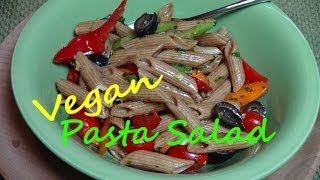 Pasta Salad with Balsamic Vinaigrette  Vegan Recipe [upl. by Latham423]