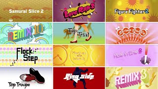 Rhythm Heaven Fever  All intros Title Cards [upl. by Ilaw]