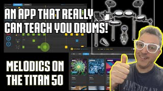 Melodics on the Simmons Titan 50 Electronic Drum Set  How to connect the Drum Learning App [upl. by Angel47]