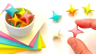 DIY Paper Lucky Star Origami  Sticky Note Origami Easy Lucky Star  How to fold Origami Lucky Star [upl. by Weidar]