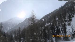 Wintersturm am Stallersattel 2052m Defereggental Abstecher Patsch Oberhaus Osttirol  Austria [upl. by Enyalb]