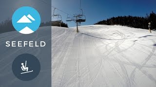 Gschwandtkopf chairlift Seefeld in Tirol  Piste View [upl. by Edya621]