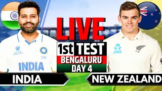 India vs New Zealand 1st Test Day 4  IND vs NZ Live Match  Live Cricket Match Today Session 3 [upl. by Innes975]