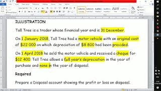 DISPOSAL OF NON CURRENT ASSETS FIXED ASSETSLOSS ON DISPOSAL DISPOSAL ACCOUNT DEPRECIATION [upl. by Ylrak]