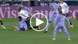 The moment Diakhaby injured the Valencia player in front of Real Madrid [upl. by Venus544]