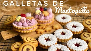 Las Mejores Galletas de Mantequilla 3 variedades una sola receta [upl. by Irby]