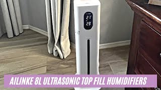 AILINKE 8L Large Ultrasonic Top Fill Humidifiers Review amp Instructions Manual [upl. by Heinrike]