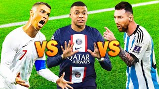 Comparison Cristiano Ronaldo vs Kylian Mbappé vs Lionel Messi [upl. by Anaed]