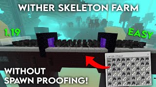 EASY WITHER SKELETON FARM in Minecraft 120 Bedrock mcpe xbox ps4 switch [upl. by Glaudia]