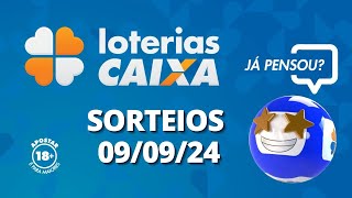 Loterias CAIXA Quina Super Sete e mais 09092024 [upl. by Jeaz]