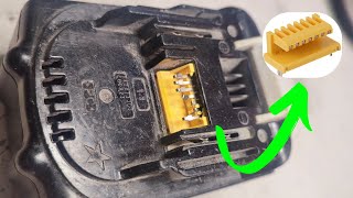 How to repair broken yellow connector for Makita battery terminal replacement step by step manual [upl. by Standford]