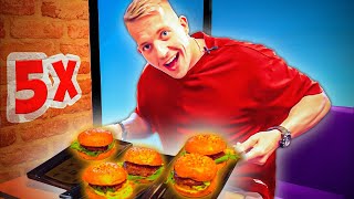 ANTHONY KRUIJVER VS 5 BURGERS 1KILO Food Challenge [upl. by Notsuj773]