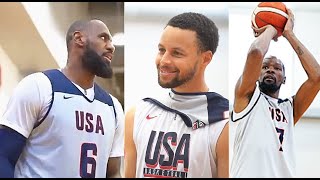 Team USA Basketball Practice In Training Camp With LeBron James amp Stephen Curry 2024 Team USA [upl. by Heloise]