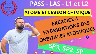 ATOME ET LIAISON CHIMIQUE  1112  EXERCICE 4 COMMENT DÉTERMINER LÉTAT DHYBRIDATION DUN ATOME [upl. by Coady]