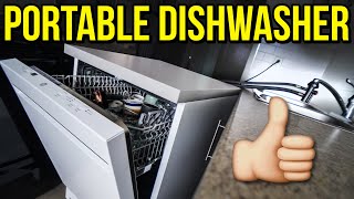 GE 58dB Portable Dishwasher Review  WORTH RISKING EVICTION [upl. by Annawat570]