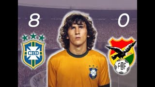 Brasil 8 x 0 Bolívia 1977  Eliminatórias da Copa do Mundo de 1978 [upl. by Matronna]