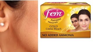 How to BLEACH Face at home with FEM GOLD bleach Total Guide  Face Bleach At Home [upl. by Otanutrof]