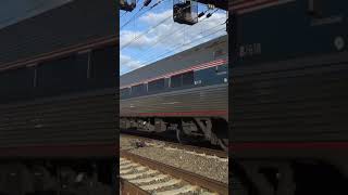 Southbound Amtrak Northeast Regional at Holmesburg Junction 4k train railroadphotography [upl. by Acnoib431]