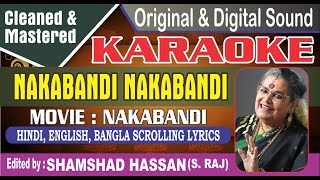 Naakabandi Karaoke Usha Uthup  Bappi Lahiri  Movie Nakabandi With Lyrics By Shamshad Hassan [upl. by Yelsek703]