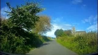 Autumn Road Trip Drive With Bagpipes Music On History Visit To Luthrie North Fife Scotland [upl. by Ugo705]