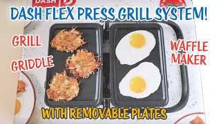 NEW Dash Flex Press Grill System REVIEW MultiMaker Grill Griddle Waffle [upl. by Mcnalley]