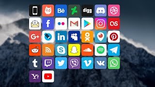 Animated social media icons pack Free project After effects [upl. by Eciralc]