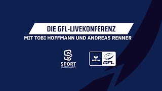 GFLLivekonferenz  moderiert von Tobias Hoffmann und Andreas Renner  SDTV Football [upl. by Schroer]