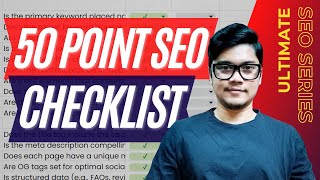 Onpage SEO Checklist  Ultimate SEO Series  AI SEO Prompts amp Templates [upl. by Adnilram]