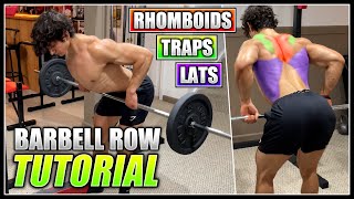 How to do the BENTOVER BARBELL ROW  2 Minute Tutorial [upl. by Gmur545]