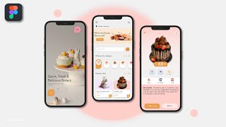 Bakery app UI design in Figma  Figma Design [upl. by Rodmur180]