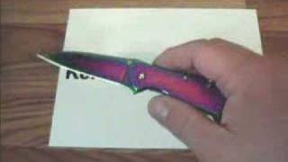 Kershaw Rainbow Leek Knife 1660VIB Demonstration [upl. by Tingley]