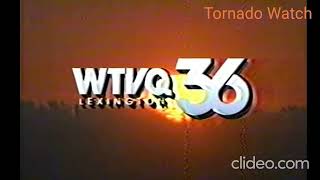 WTVQ Weather Center Tornado Watch August 6th 1992 [upl. by Aicetel244]