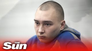 Babyfaced Russian killer jailed for life after murdering grandad in Ukraine’s first war crime trial [upl. by Olwena6]